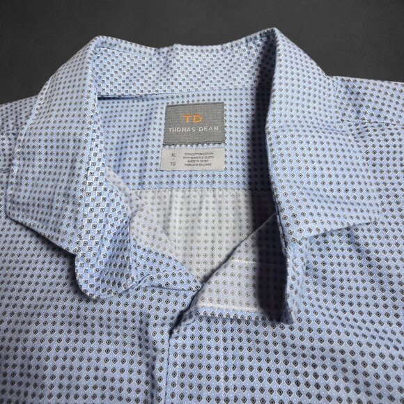 XL THOMAS DEAN Button Down Dress Shirt - Picture 3 of 4